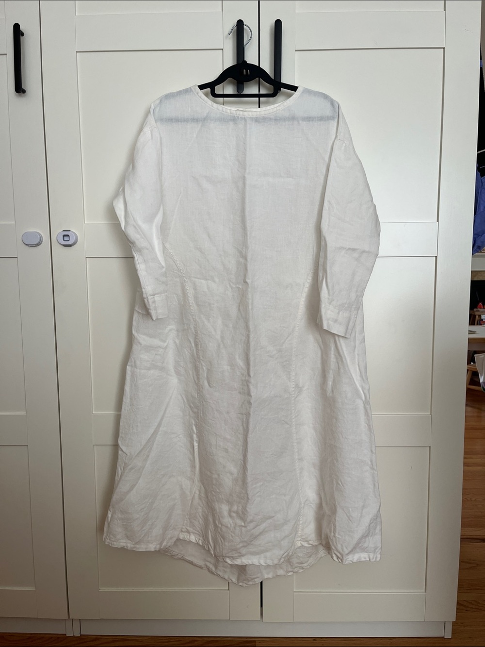 Elizabeth Suzann Parabola Dress in Midweight Linen Ivory